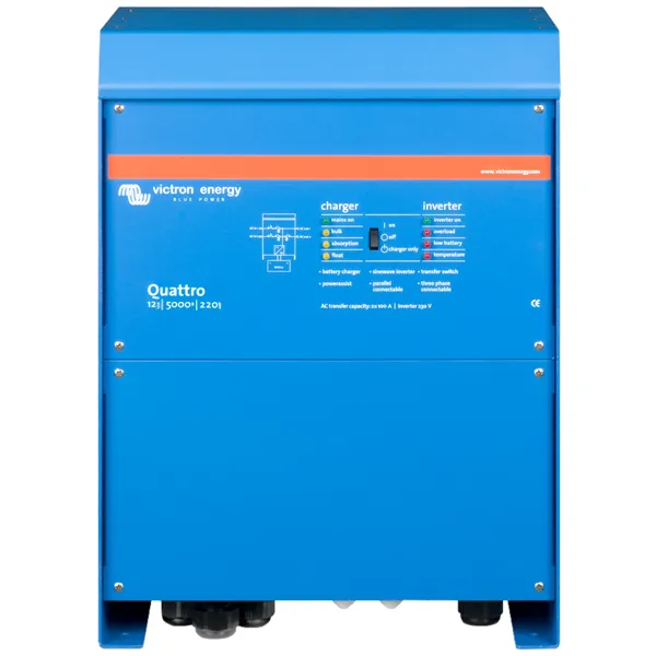 Měnič/nabíječ Victron Energy Quattro 12V/5000VA/220A-100A/100A