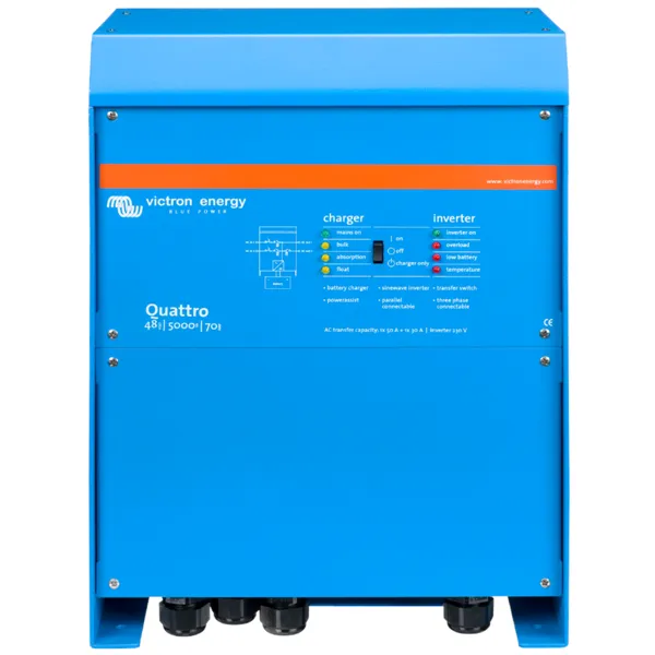 Měnič/nabíječ Victron Energy Quattro 48V/5000VA/70A-100A/100A