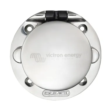 Power Inlet stainless steel with cover 32A/250Vac (2p/3w)